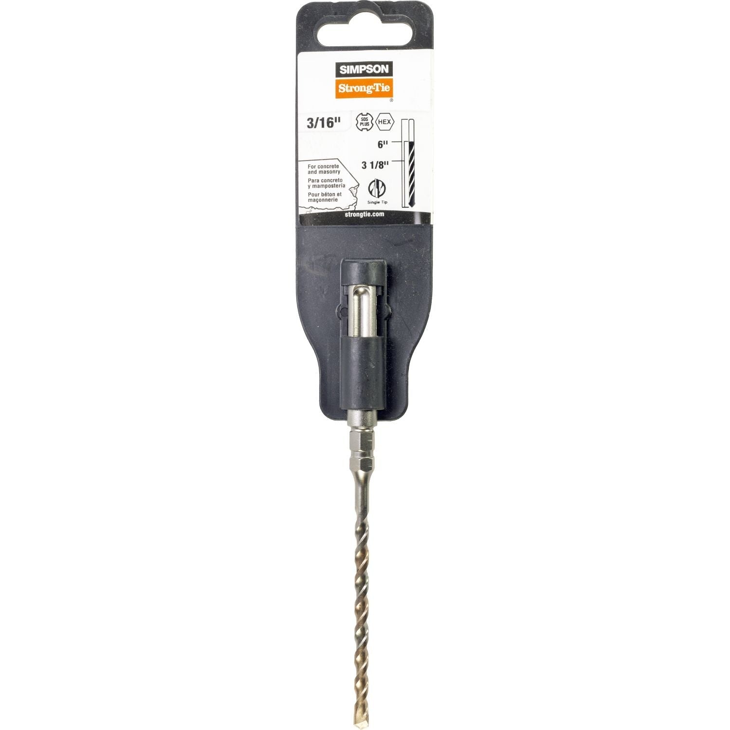 Simpson Strong-Tie MDPL01806H 3/16-in. x 6-in. SDS-plus Titen Screw Drill Bit/Driver