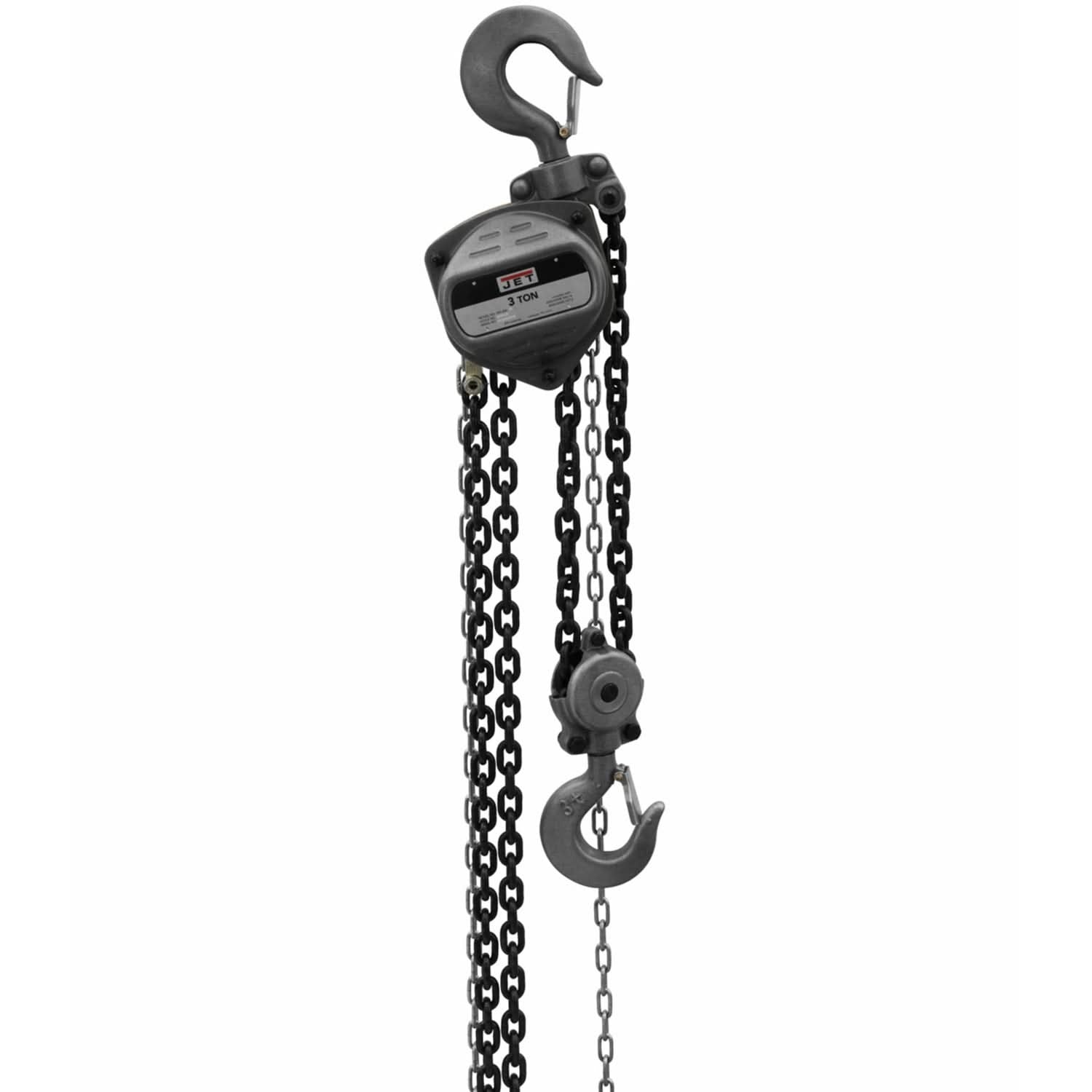 Jet 101942 S90-300-20 3-Ton Hand Chain Hoist With 20-Foot Lift
