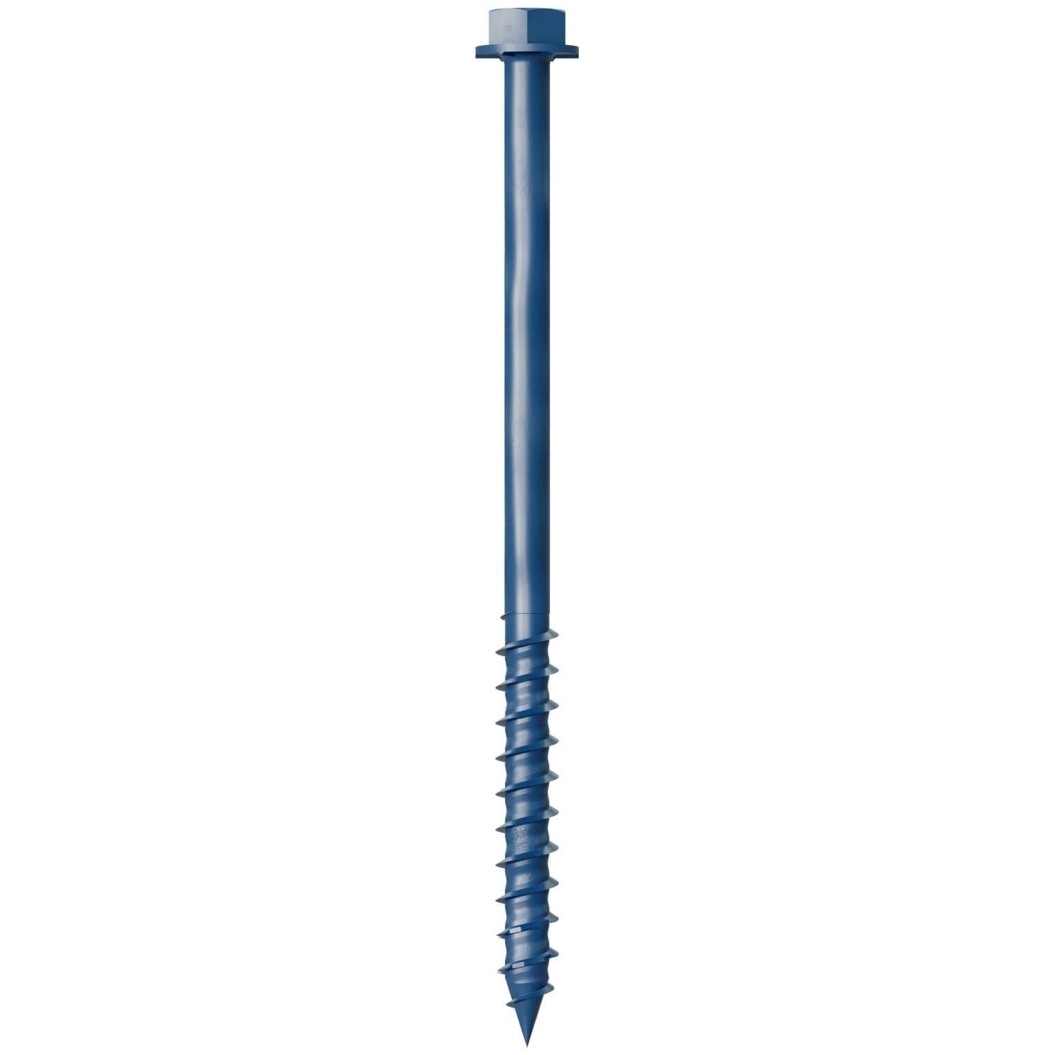 Simpson Strong-Tie TNT25400HC25 Titen Turbo, 1/4-in. x 4-in. Hex-Head Concrete and Masonry Screw, Blue, 25-Pack