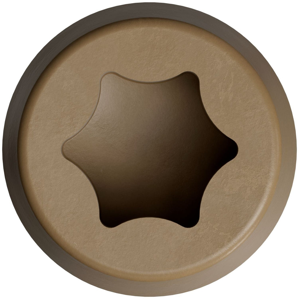Simpson Strong-Tie DCU234SBR05 Deck-Drive DCU COMPOSITE Screw (Collated), #10 x 2-3/4-in. Quik Guard Brown 05, 1000-Pack