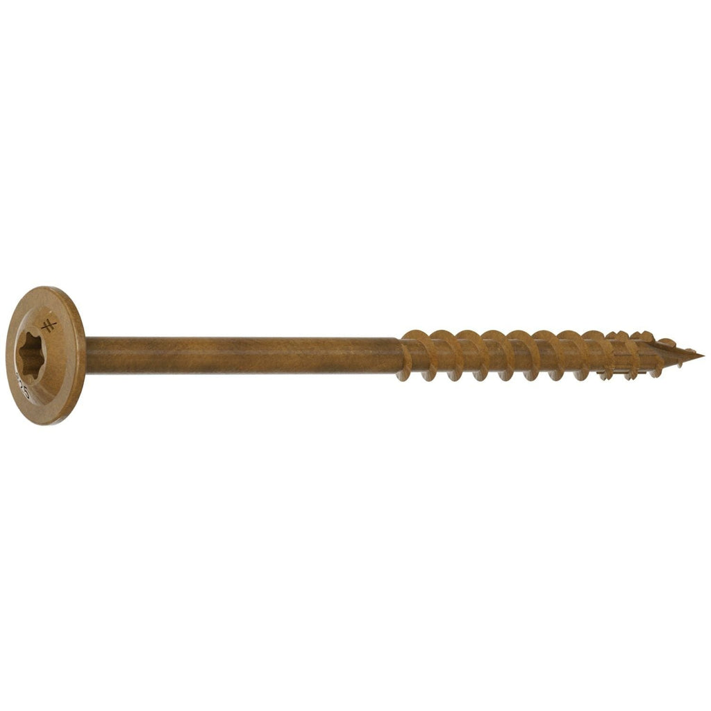 Simpson Strong-Tie CBT08212R60 Wafer-Head Construction Screw, #8 x 2-1/2-in. T20, Quik Guard, Tan, 60-Pack