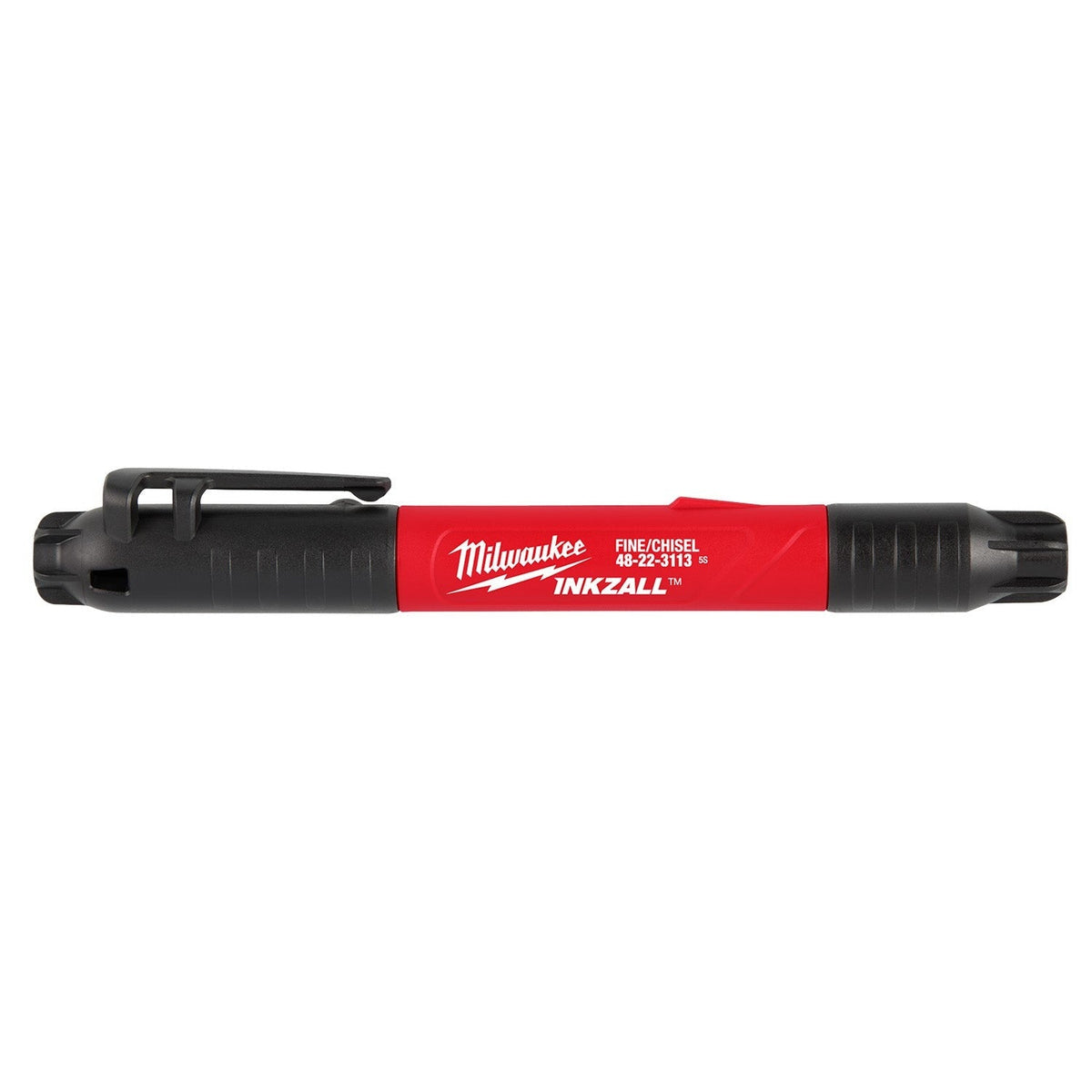 Milwaukee 48-22-3113 INKZALL Double-Sided Black Fine Point & Chisel Tip Jobsite Marker