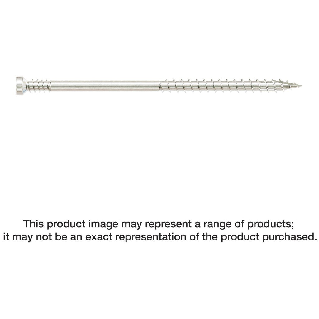 Simpson Strong-Tie FT07300T300 Finish Trim Screw, #7 x 3-in. T10, Trim-Head, Type 316, 300-Pack
