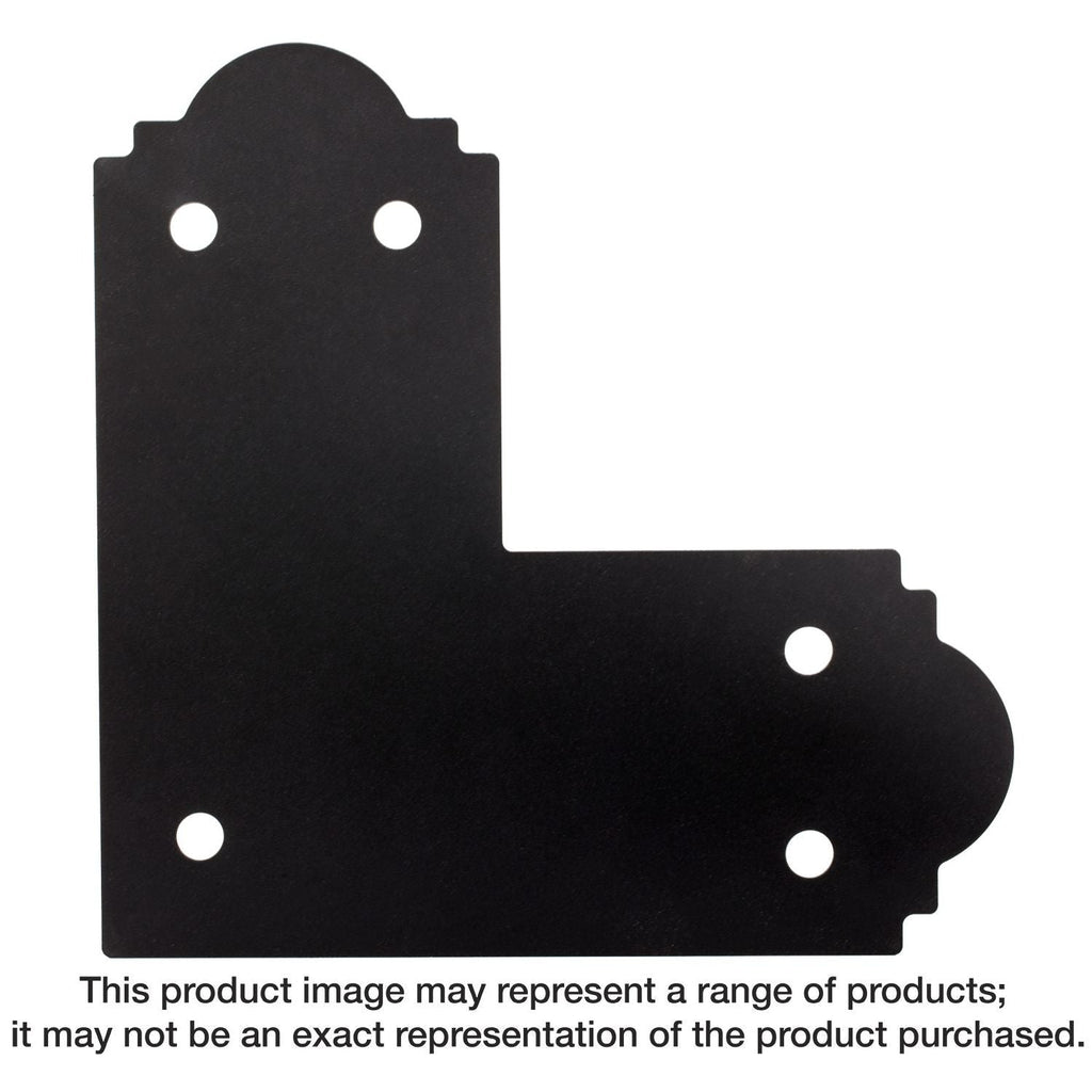 Simpson Strong-Tie APL6 Outdoor Accents Mission Collection ZMAX, Black Powder-Coated L Strap for 6x6