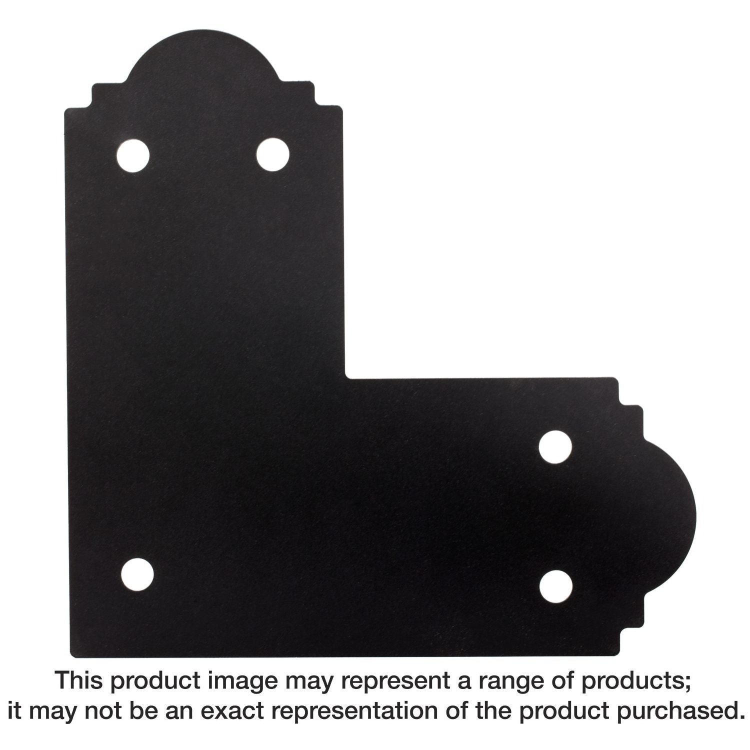 Simpson Strong-Tie APL6 Outdoor Accents Mission Collection ZMAX, Black Powder-Coated L Strap for 6x6