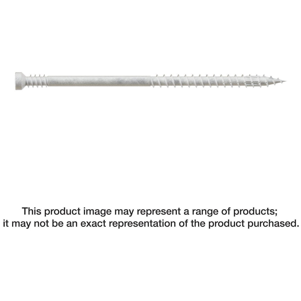 Simpson Strong-Tie FT07300R300W Finish Trim Screw, #7 x 3-in. T10, Trim-Head, Quik Guard, White, 300-Pack