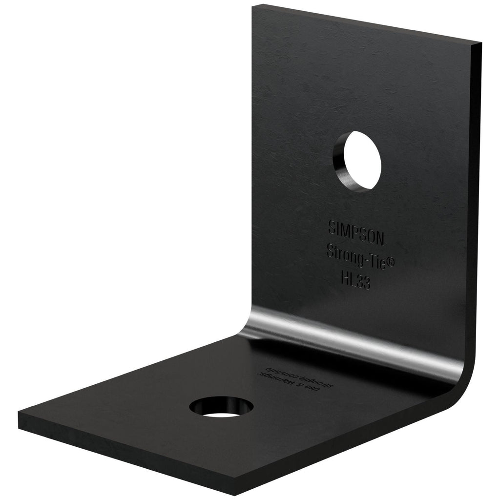 Simpson Strong-Tie HL33PC HLPC 3-1/4-in. x 2-1/2-in. Black Powder-Coated Ornamental Heavy Angle