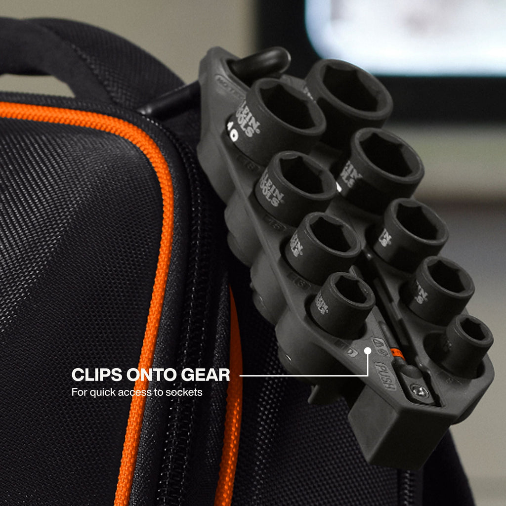 Klein 33809M Grab-And-Go Impact Socket Set, Metric, 10-Piece
