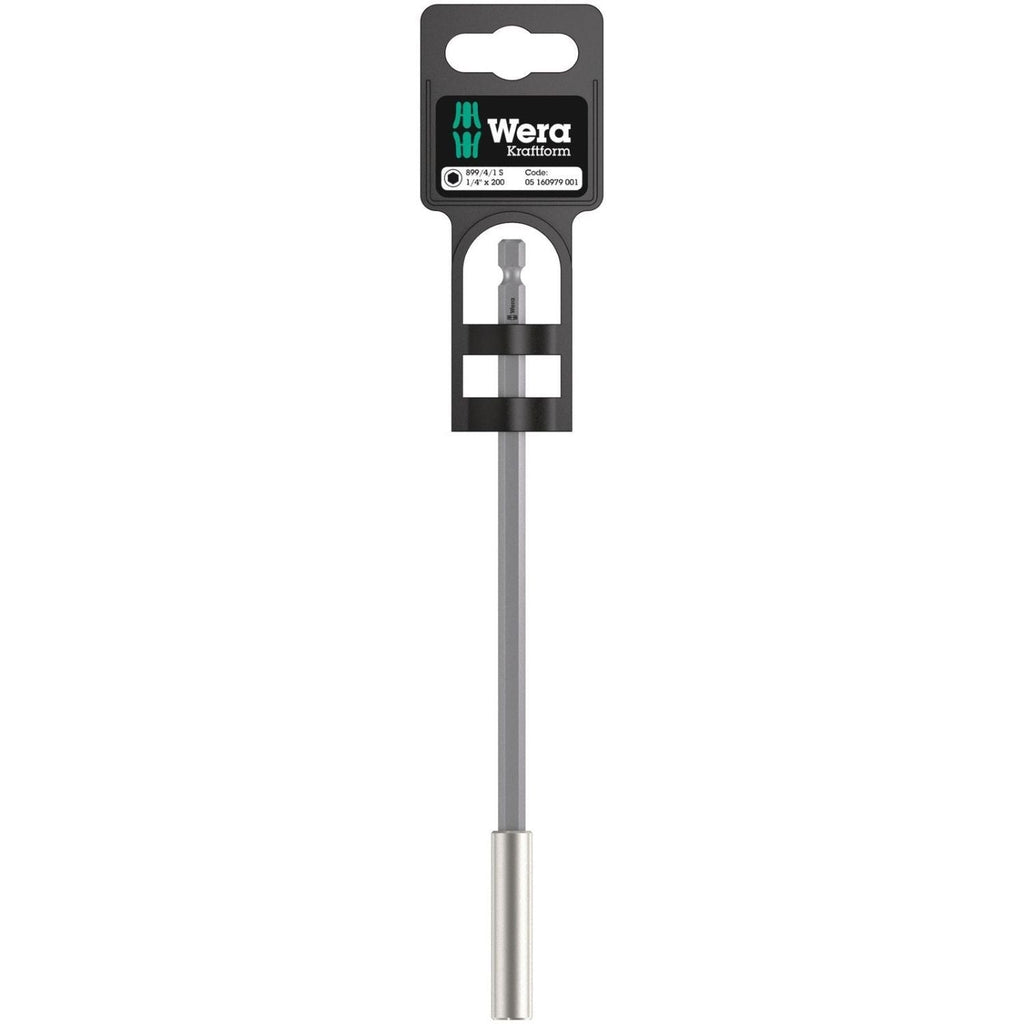 Wera 899/4/1 S Universal Bit Holder With Strong Retaining Ring, 1/4-in.x200-mm.