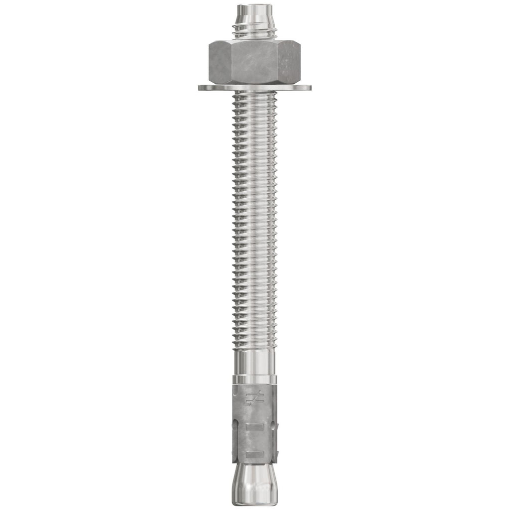Simpson Strong-Tie STB2-50512S4F25 Strong-Bolt 2, 1/2-in. x 5-1/2-in. Type 304 Stainless-Steel Wedge Anchor, Fully Assembled, 25-Pack