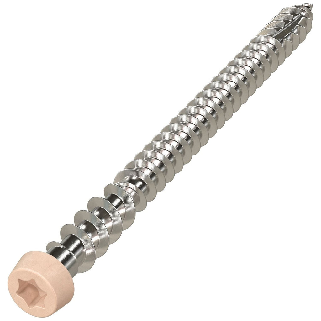 Simpson Strong-Tie DCU234S316TN05 Deck-Drive DCU COMPOSITE Screw (Collated), #10 x 2-3/4-in. Type 316, Tan 05, 1000-Pack