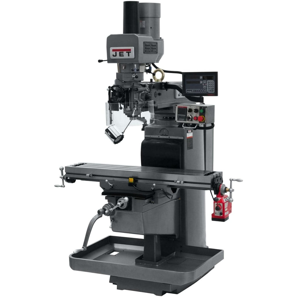 Jet Tools 690635 JTM-1050EVS2/230 Mill With Newall DP700 DRO With X-Axis Powerfeed and Air Powered Drawbar