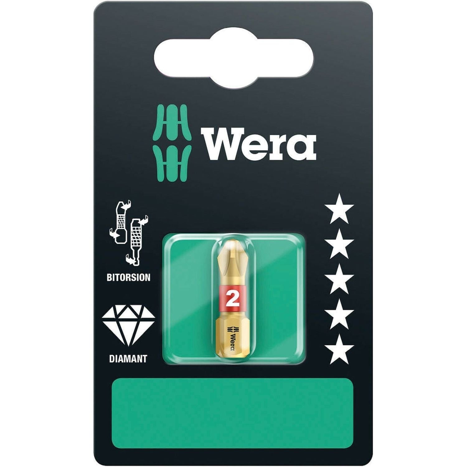 Wera 851/1 Bdc SB Bit, Ph 2x25-mm.
