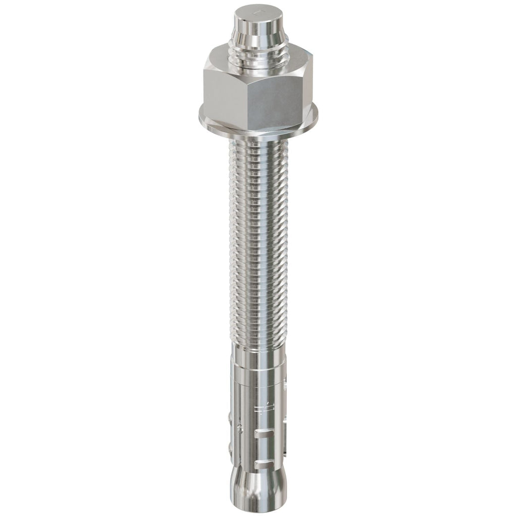 Simpson Strong-Tie STB2-75700S4F10 Strong-Bolt 2, 3/4-in. x 7-in. Type 304 Stainless-Steel Wedge Anchor, Fully Assembled, 10-Pack