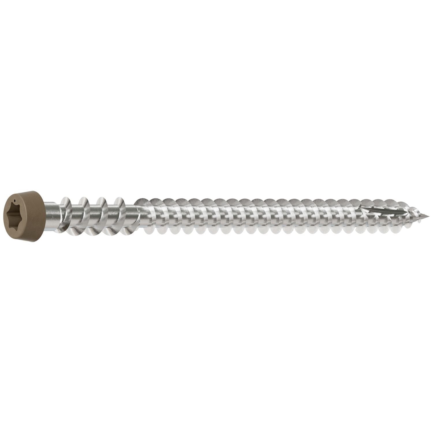 Simpson Strong-Tie DCU234MB316BR05 Deck-Drive DCU COMPOSITE Screw, #10 x 2-3/4-in. T20, Type 316, Brown 05, 1750-Pack