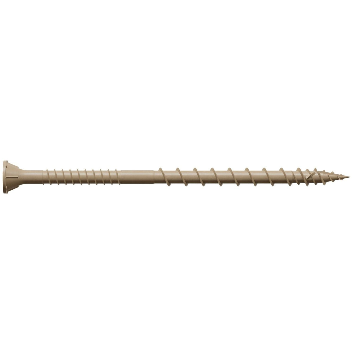 Simpson Strong-Tie DSVT312MB Deck-Drive DSV WOOD Screw, #10 x 3-1/2-in. T-25, Flat Head, Quik Guard, Tan, 1000-Pack