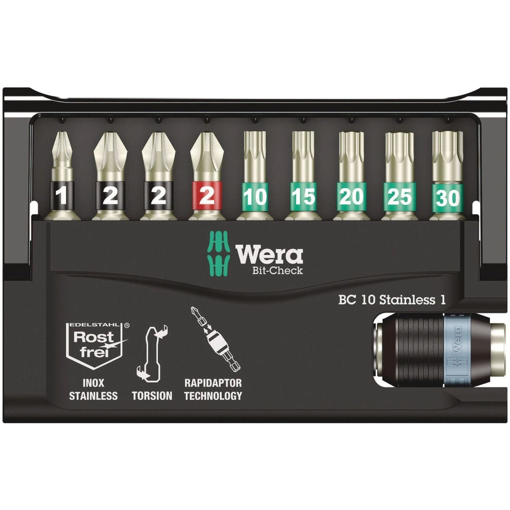 Wera Bit-Check 10 Stainless 1 SB, 10-Pieces