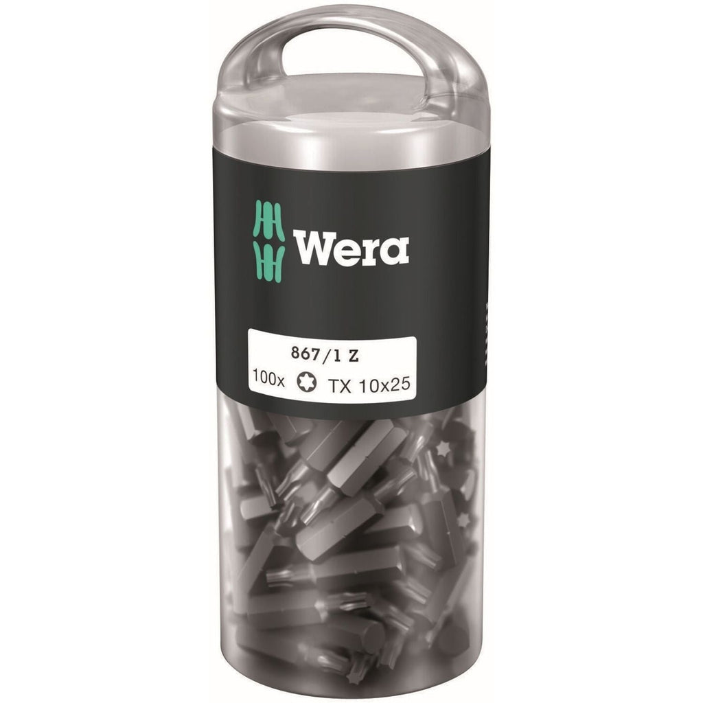 Wera 867/1 Torx Diy 100, Torx 10x25-mm., 100-Pieces