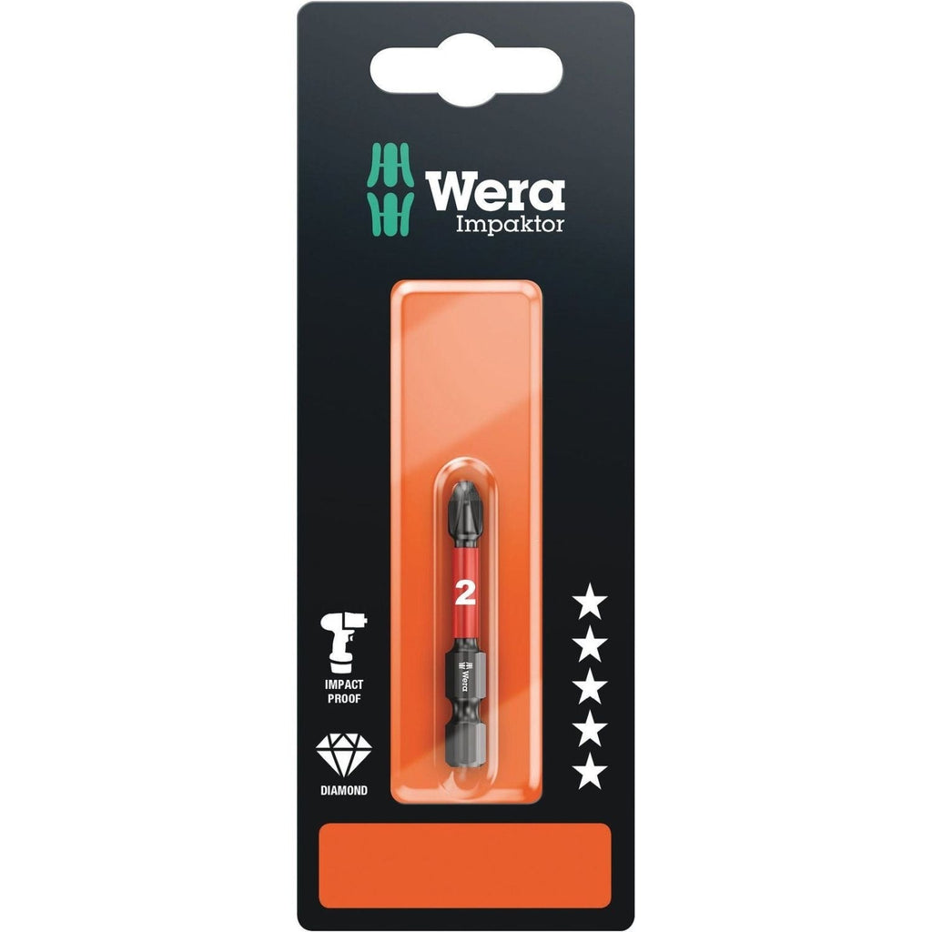 Wera 851/4 Imp Dc SB Impaktor Bit, Ph 2x50-mm.