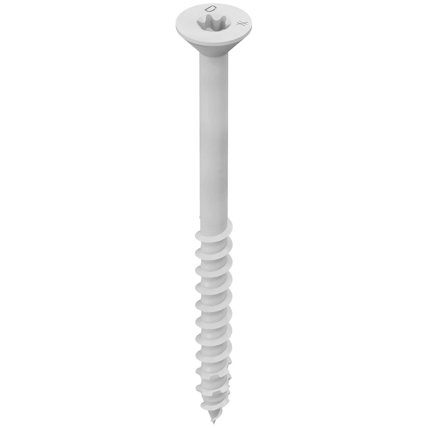 Simpson Strong-Tie TNTW25314TFC75 Titen Turbo, 1/4-in. x 3-1/4-in. 6-Lobe Flat-Head Concrete and Masonry Screw, White, 75-Pack