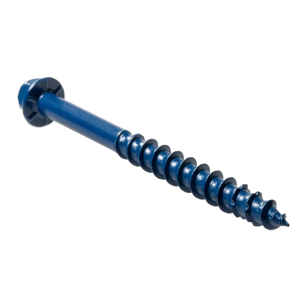 Simpson Strong-Tie TNT25234HC75 Titen Turbo, 1/4-in. x 2-3/4-in. Hex-Head Concrete and Masonry Screw, Blue, 75-Pack