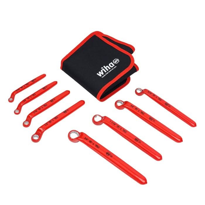 Wiha 21096 8-Piece Insulated Deep Offset Wrench Set, SAE