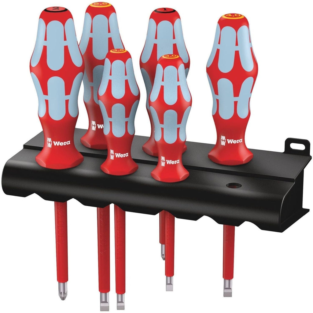 Wera 3165 I/6 Screwdriver Set, Stainless And Rack, 6-Pieces