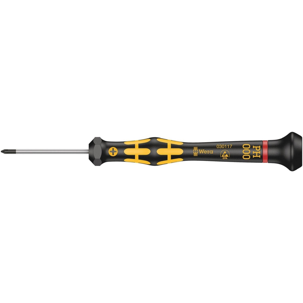 Wera 1550 Ph Esd Kraftform Micro Screwdriver For Phillips Screws, Ph 000x40-mm.