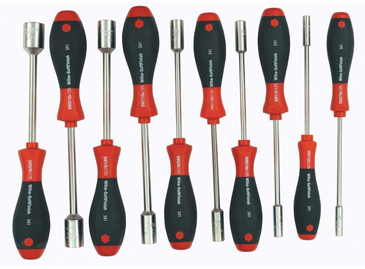 Wiha 34195 SoftFinish Nut Driver Inch 10 Piece Set