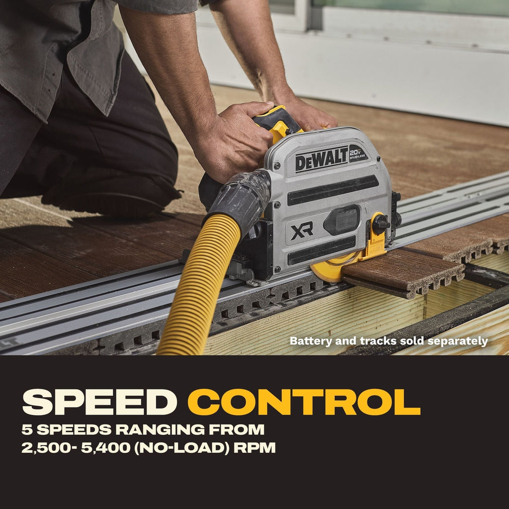 DEWALT 20V XR Cordless 6-1/2-in Track Saw, Tool-Only (DCS525B)