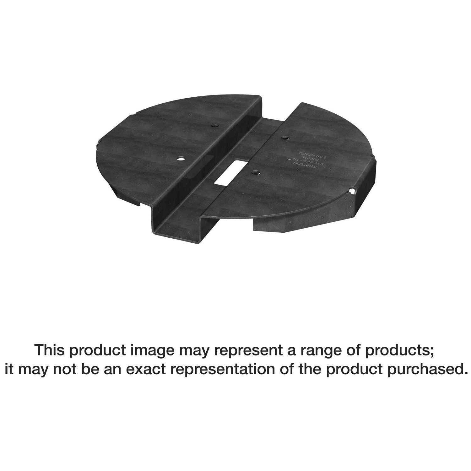 Simpson Strong-Tie PBV6PC PBV 6-in. Black Powder-Coated Hidden Standoff Post Base for Viga Post