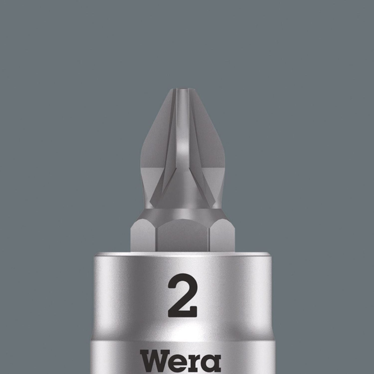 Wera 8755 A Pozidriv Zyklop Bit Socket, 1/4-in. Drive, Pz 2x28-mm.