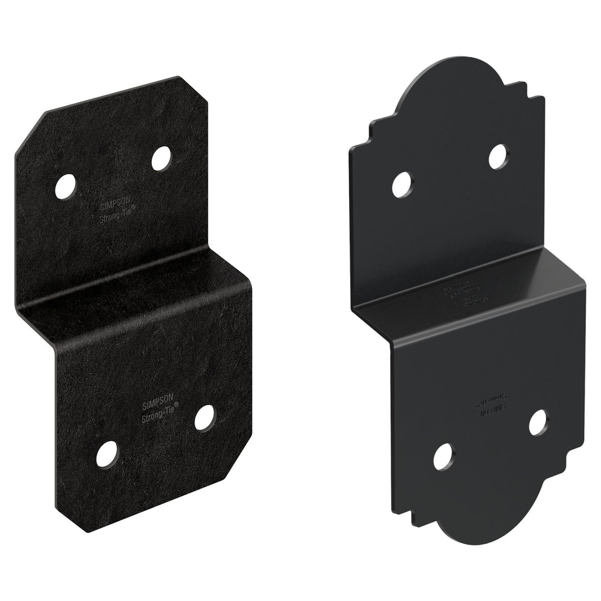 Simpson Strong-Tie APVDJT1.75-6 Outdoor Accents Avant Collection 5-in. ZMAX, Black Powder-Coated Deck Joist Tie for 1-3/4-in. Wood