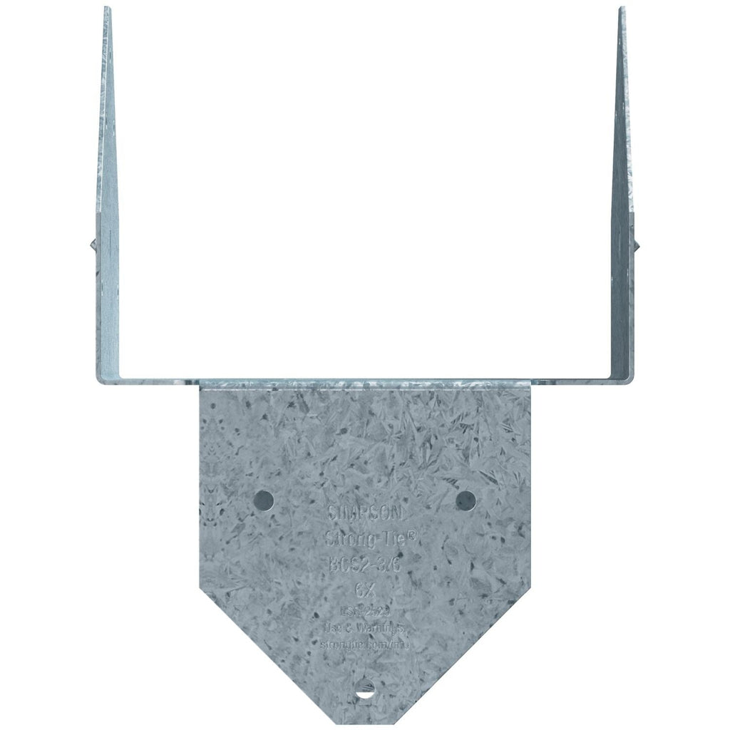 Simpson Strong-Tie BCS ZMAX Galvanized Post Cap for Triple 2x Beam, 6x Post (BCS2-3/6Z)