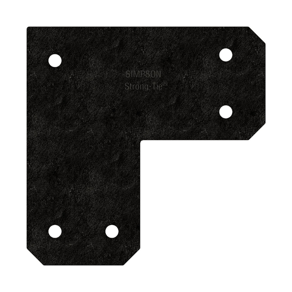Simpson Strong-Tie Outdoor Accents Avant Collection ZMAX, Black Powder-Coated L Strap for 6x6 (APVL6)