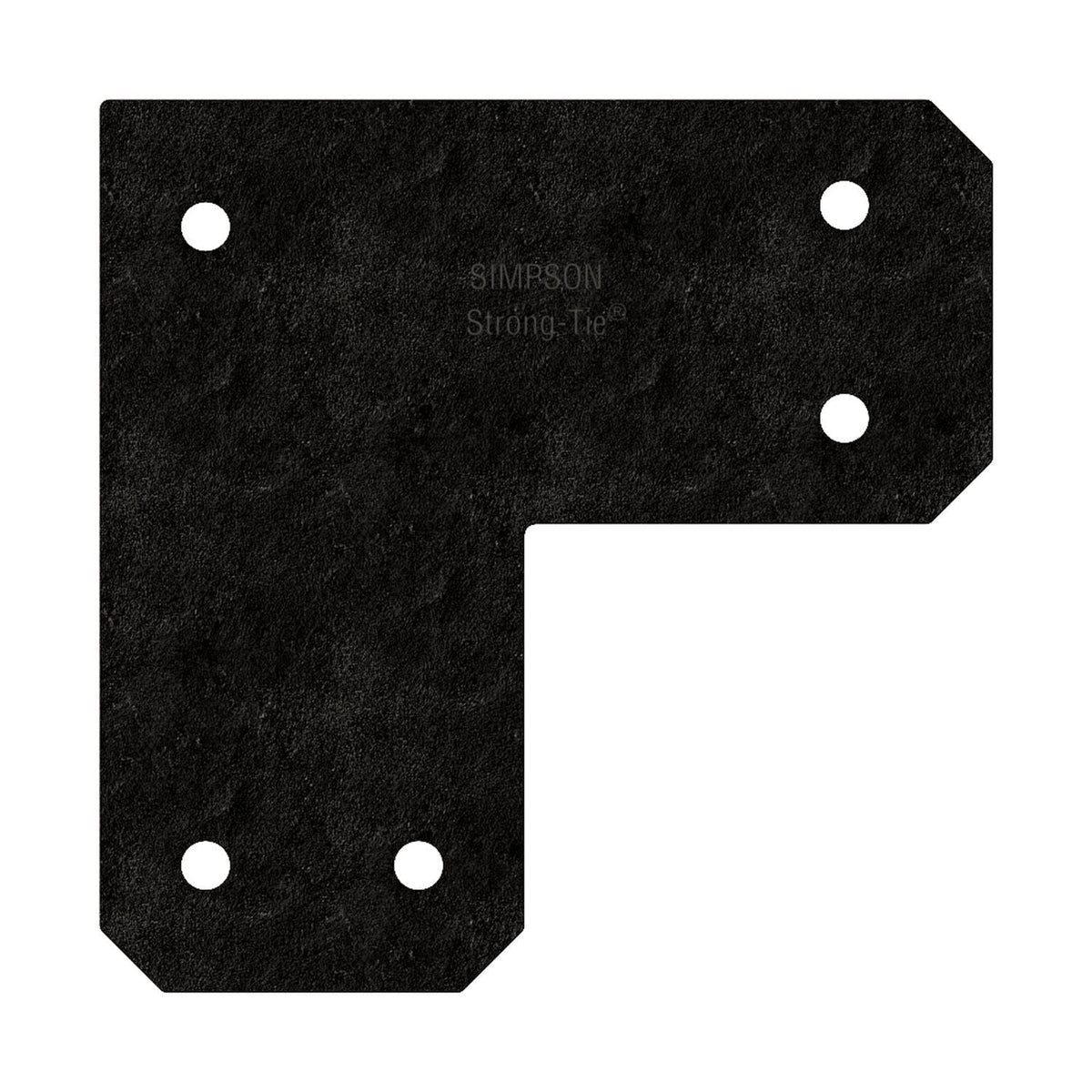Simpson Strong-Tie Outdoor Accents Avant Collection ZMAX, Black Powder-Coated L Strap for 6x6 (APVL6)