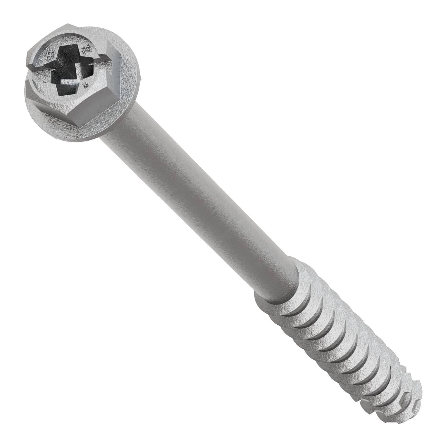 Simpson Strong-Tie TNTSS625334H Titen Turbo, 1/4-in. x 3-3/4-in. Type 316 Stainless-Steel Hex-Head Concrete and Masonry Screw, 50-Pack