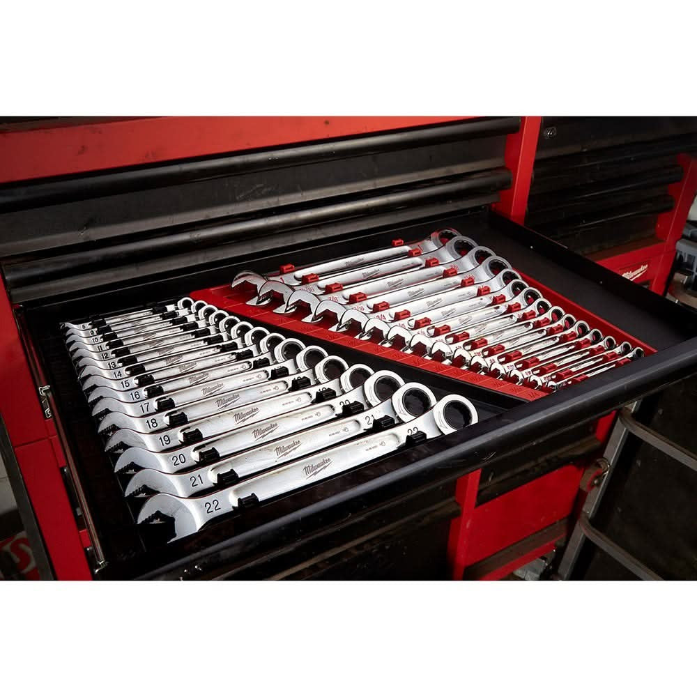 Milwaukee 48-22-9516 15-Piece Ratcheting Combination Metric Wrench Set