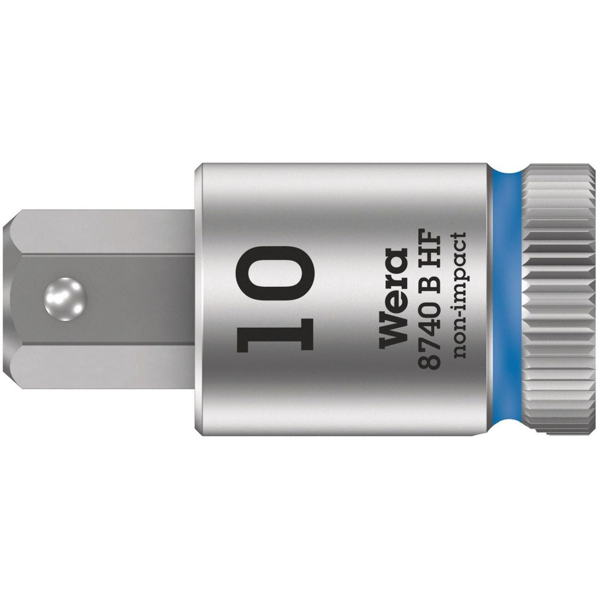 Wera 8740 B Hf Zyklop Bit Socket With Holding Function, 3/8-in. Drive, 10x38.5-mm.