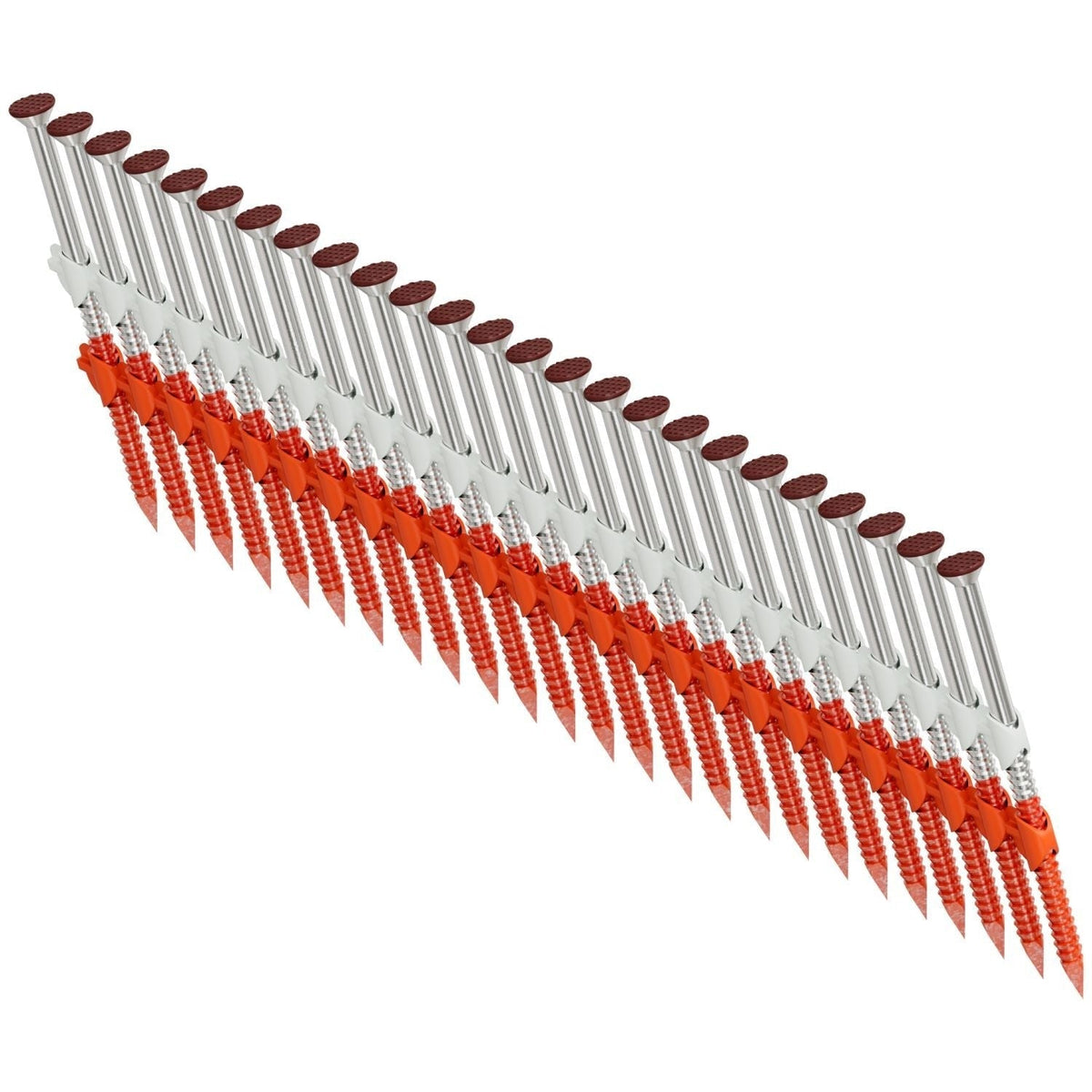 Simpson Strong-Tie S11A237KJR 20–22° Plastic Strip, Casing Head, Ring-Shank Nail, 2-3/8-in. x 11 ga. Redwood, 1000-Pack
