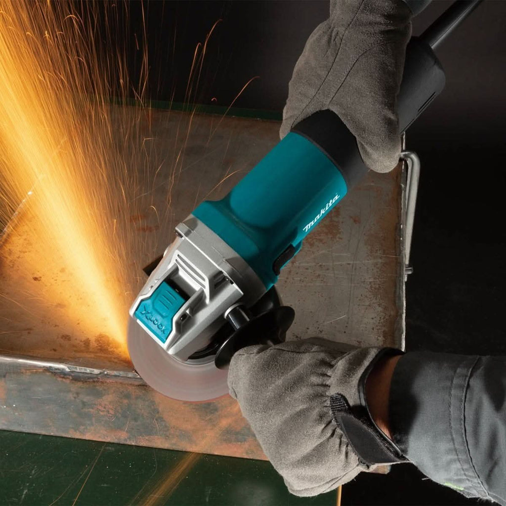 Makita GA5080 Corded 5" X-LOCK High-Power Angle Grinder, with SJS