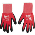 Milwaukee Cut Level 1 Nitrile Dipped Work Gloves, X-Large Red with SMARTSWIPE Touchscreen Compatibility (48-22-8903)