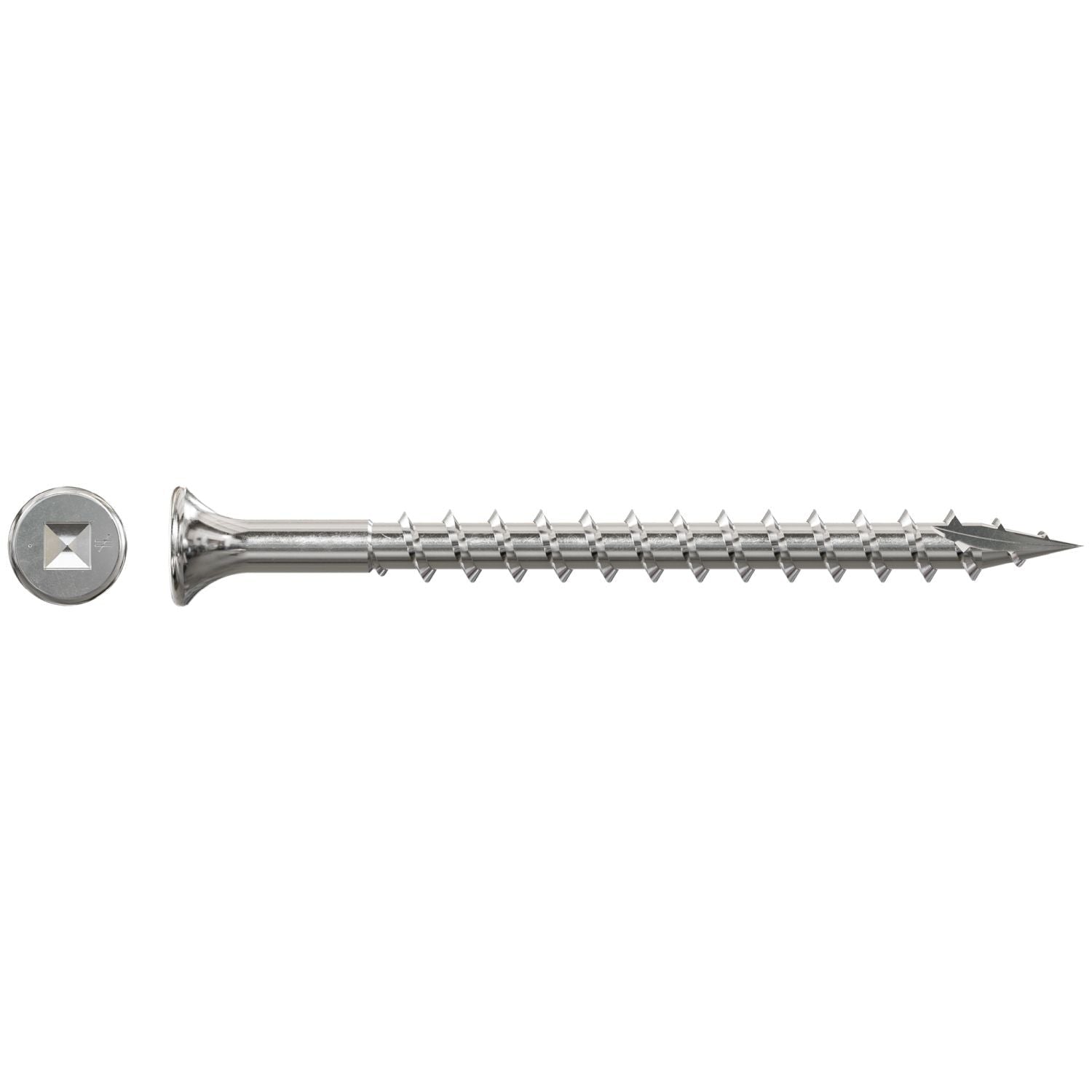 Simpson Strong-Tie SS3DSC212BS316 Bugle-Head Wood Screw (Collated), #10 x 2-1/2-in. #3 Square Drive, Type 316, 1500-Pack
