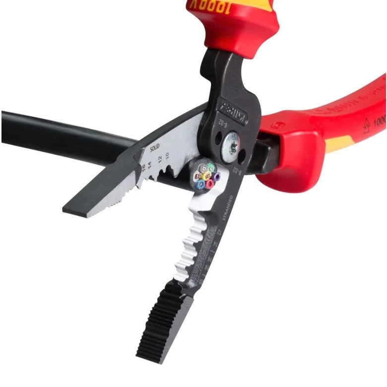 Knipex 8-in Forged Wire Stripper 20-10 AWG-1000V Insulated (13 78 8 SBA)