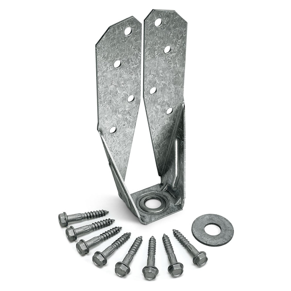 Simpson Strong-Tie DTT2Z-R2 DTT2Z ZMAX Galvanized Deck Tension Tie for 2x with 1-1/2-in. SDS Screws, 2-Pack
