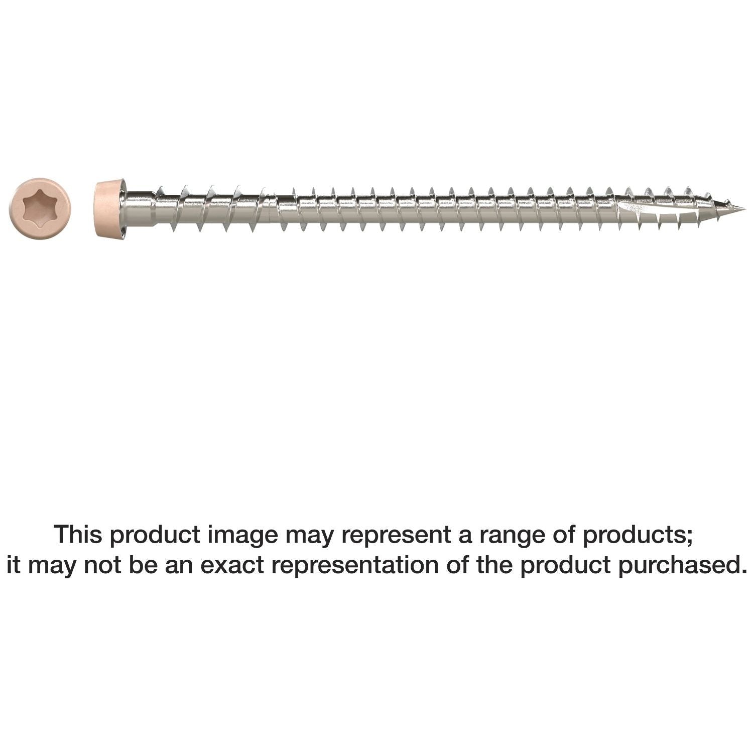 Simpson Strong-Tie DCU234S316TN05 Deck-Drive DCU COMPOSITE Screw (Collated), #10 x 2-3/4-in. Type 316, Tan 05, 1000-Pack