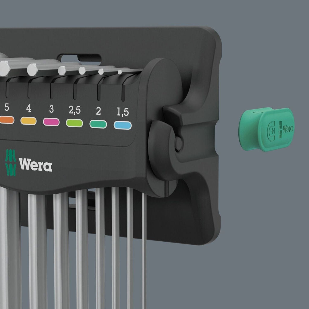 Wera 950/9 Hex-Plus 8 L-Key Set, Metric, Chrome-Plated, 10-Pieces