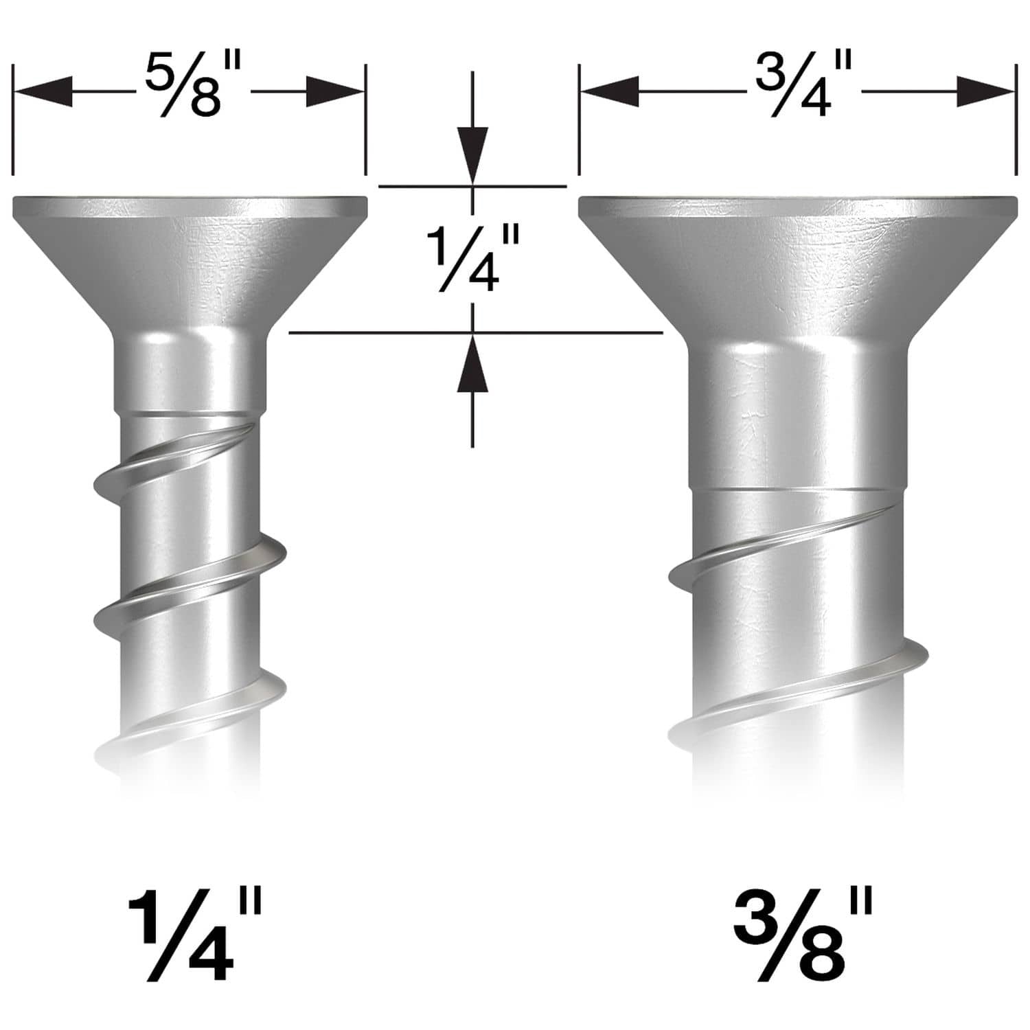 Simpson Strong-Tie THDB25412CS Titen HD 1/4-in. x 4-1/2-in. Zinc-Plated Countersunk Head Heavy-Duty Screw Anchor, 50-Pack