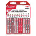 Diablo DJT20S Jig Saw Blade Set for Wood, Metal and Plastics, 20-Piece