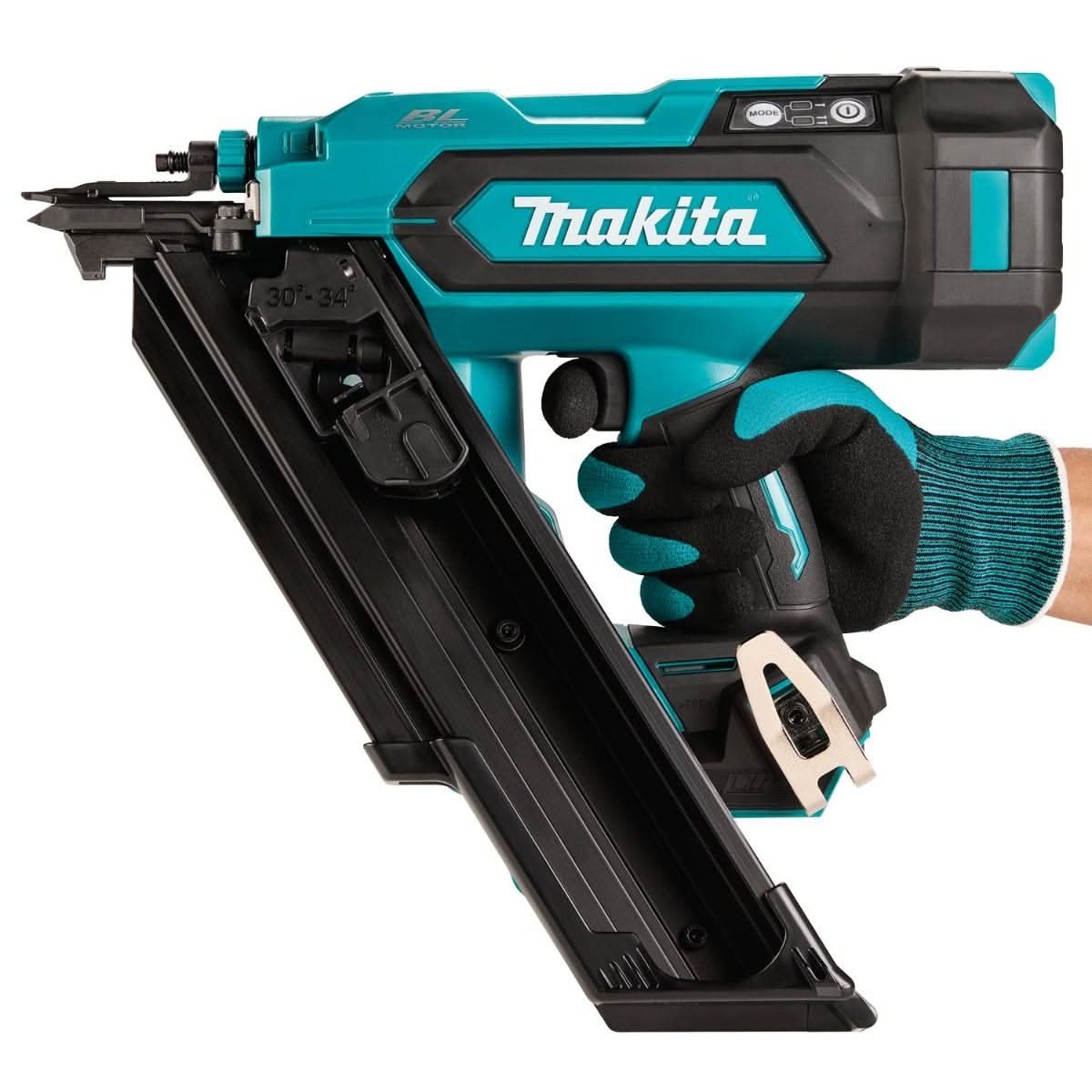 Makita XNB07Z 18V LXT Cordless 30-Degree Clipped Head 3-1/2-in. Framing Nailer w/ (2) 4.0Ah Battery and Charger